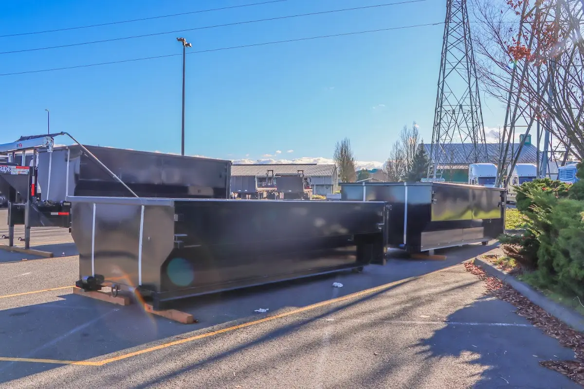 Roll-off dumpster ready for waste disposal at job site for 8 Yard Dumpster Rental in Los Lunas